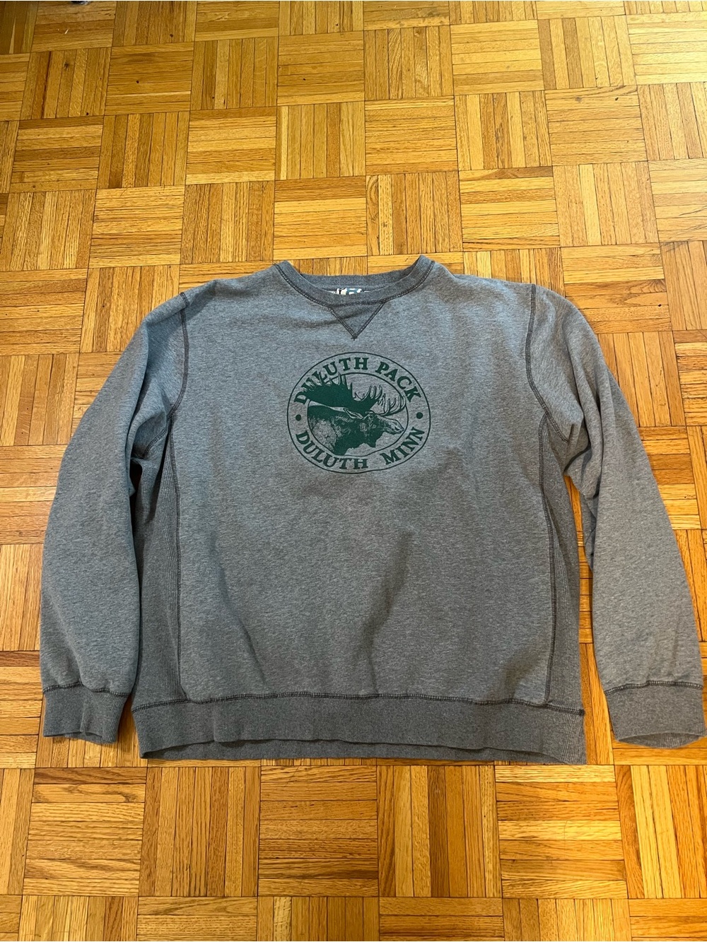 Granolacore in this Blue 84 Gray Sweatshirt with Green Moose size XXL